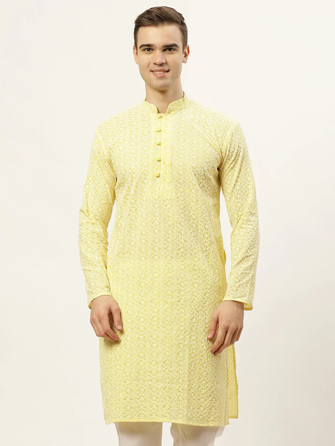 DesiQlo Men Kurta Only - Yellow - KO_626Yellow_S