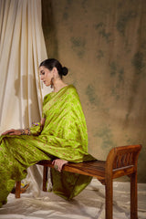 Womens Fashion Ethnic Pista Green Color Sarees-MLSHWSA1332PSG0ONE