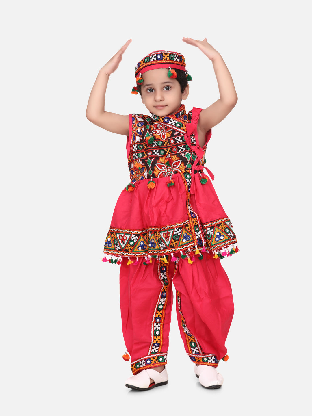 Cotton Blend Dhoti Kurta Set for Boys - Pink | BN23KD36PIA | DesiQlo