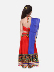 Cotton Lehenga Choli Set for Kids - Red | NV19LC12RD