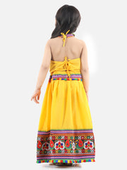 Cotton Lehenga Choli Set for Girls - Yellow | NV21LC27YW