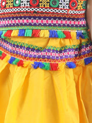 Cotton Lehenga Choli Set for Girls - Yellow | NV21LC27YW