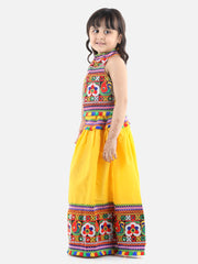 Cotton Lehenga Choli Set for Girls - Yellow | NV21LC27YW