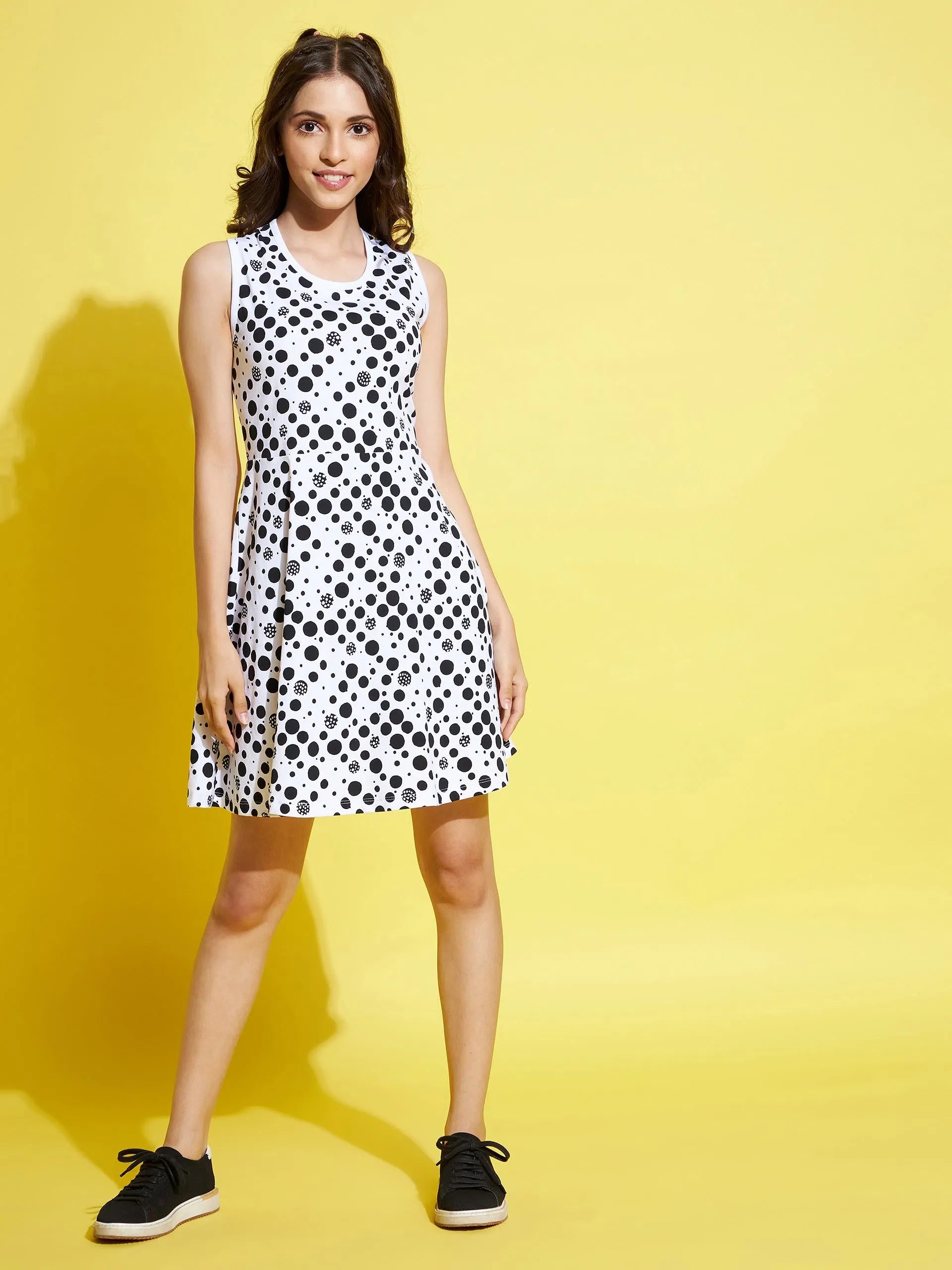 Girls Black Polka Dot Dress - Adorable Kids Dresses Online