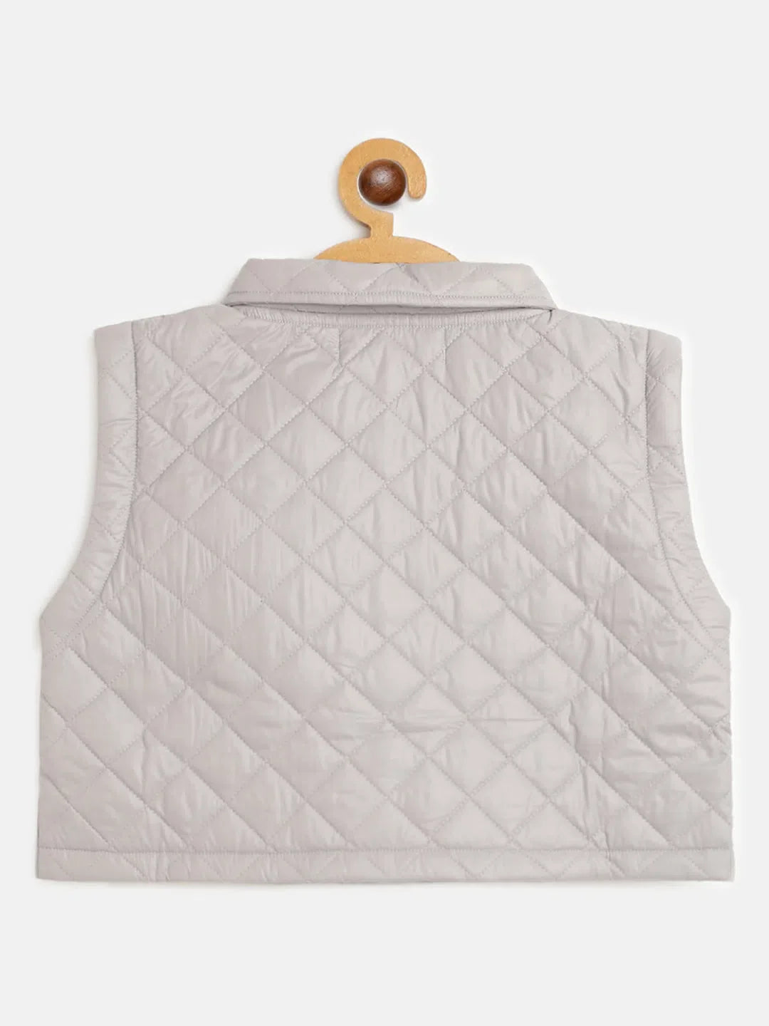 Girls Grey Sleeveless Puffer Jacket | Kids Clothing & Kids Suits