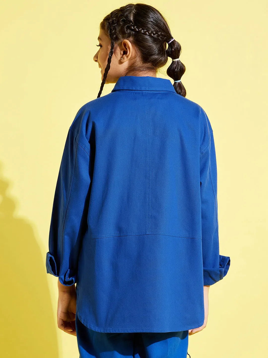 Girls Blue Twill Shacket - Kids Clothing and Jackets | [Brand ...