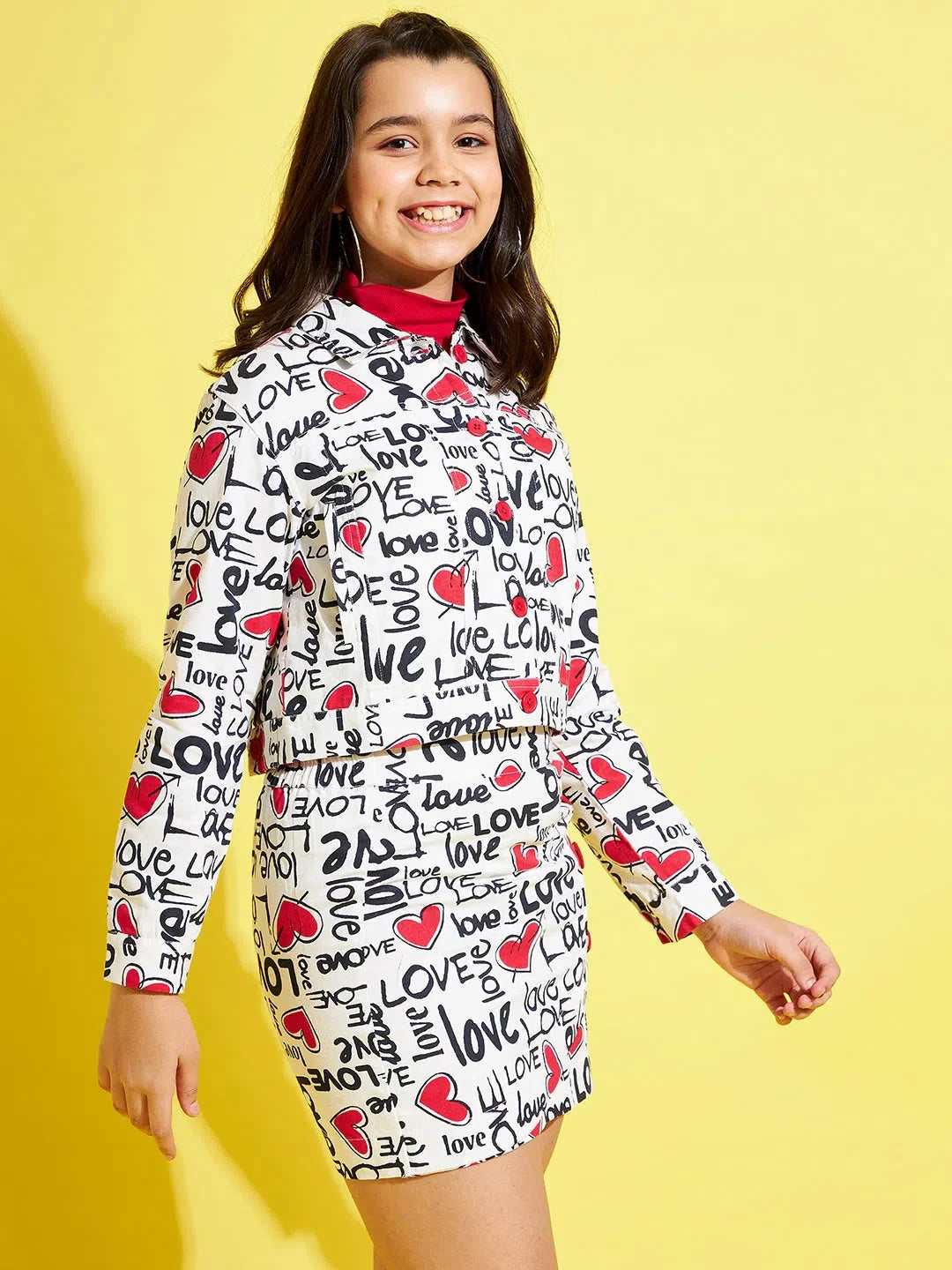 Girls White LOVE Crop Jacket - Cute Kids Clothing