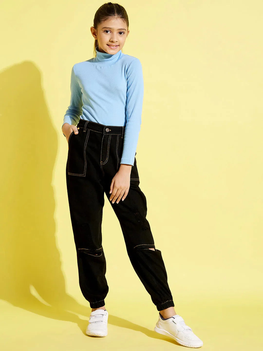 Fashion Jogger Jeans Girls Girls Black Denim Jogger Jeans Kids Fashion