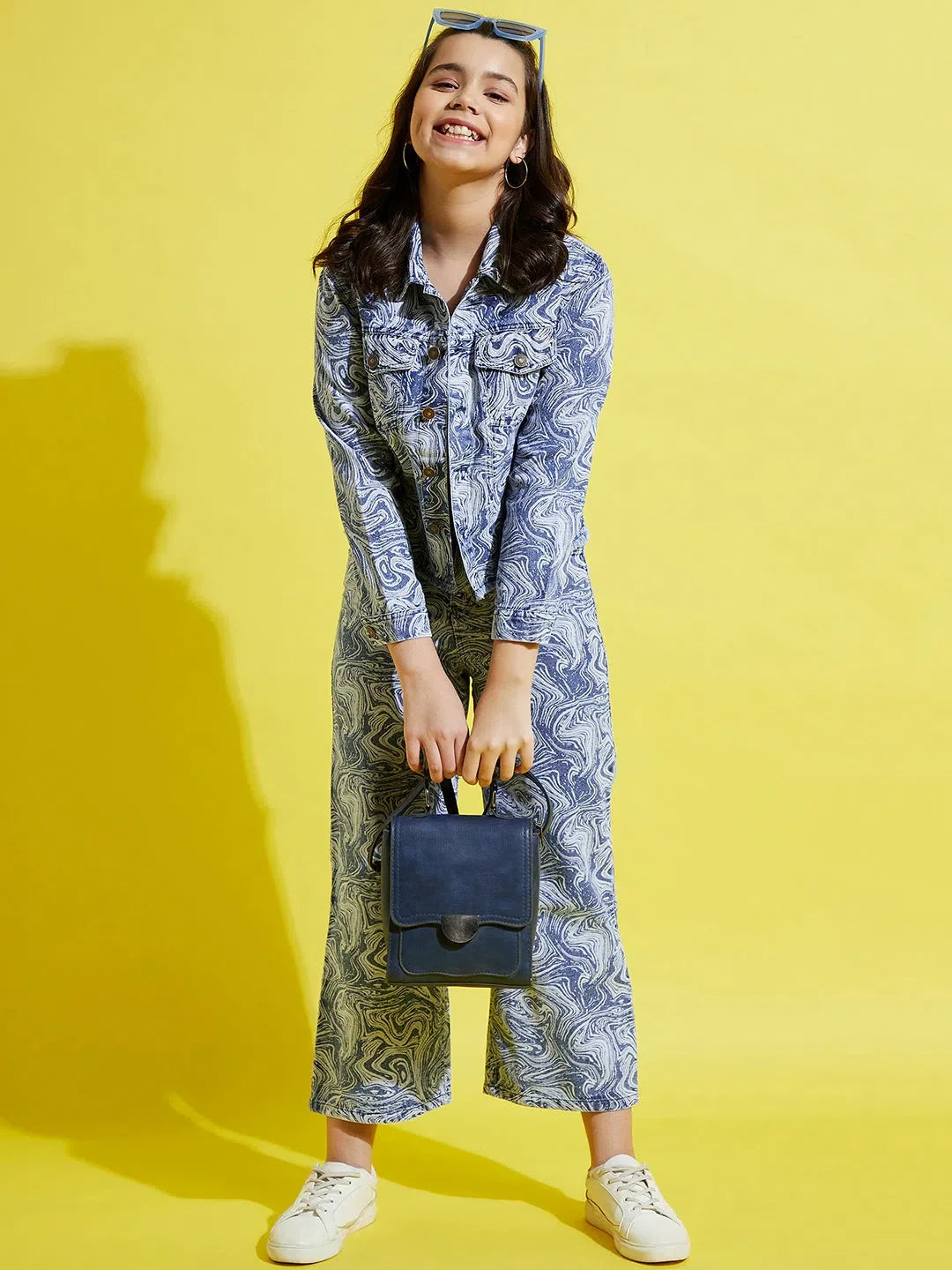 Girls Blue Marble Jeans | Stylish Kids Clothing & Girls Jeans