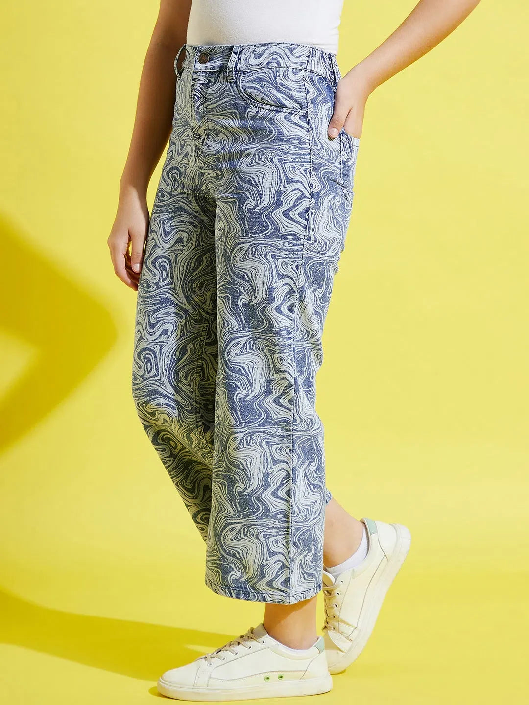 Girls Blue Marble Jeans | Stylish Kids Clothing & Girls Jeans