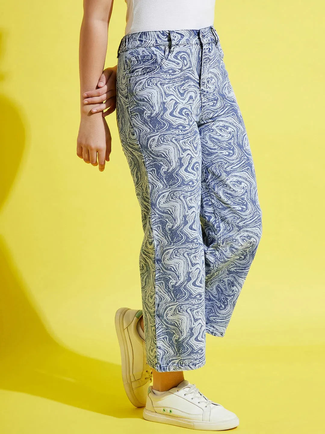 Girls Blue Marble Jeans | Stylish Kids Clothing & Girls Jeans