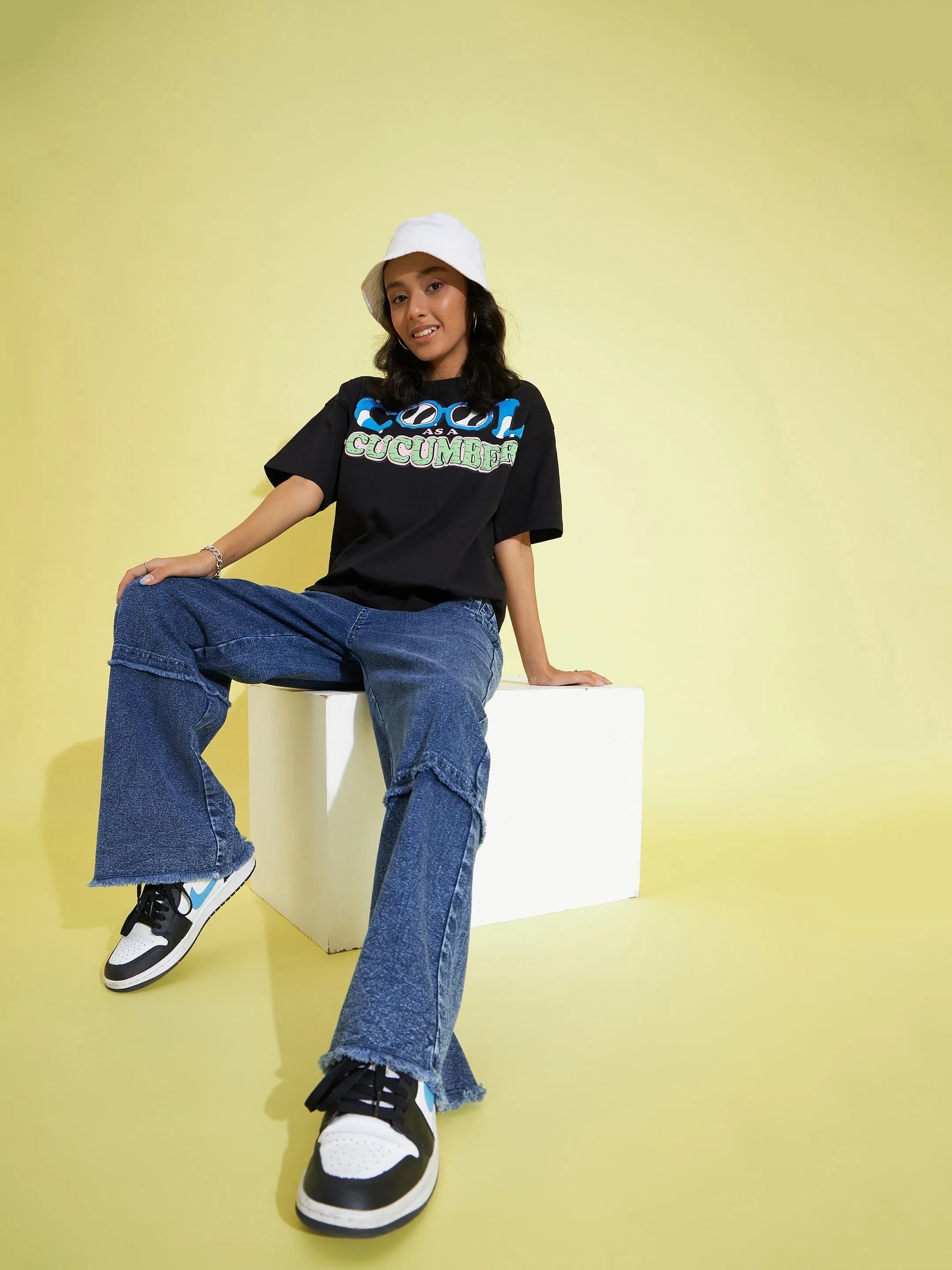 Girls Blue Acid Wash Jeans - Paper Bag Waist, Kids Clothing