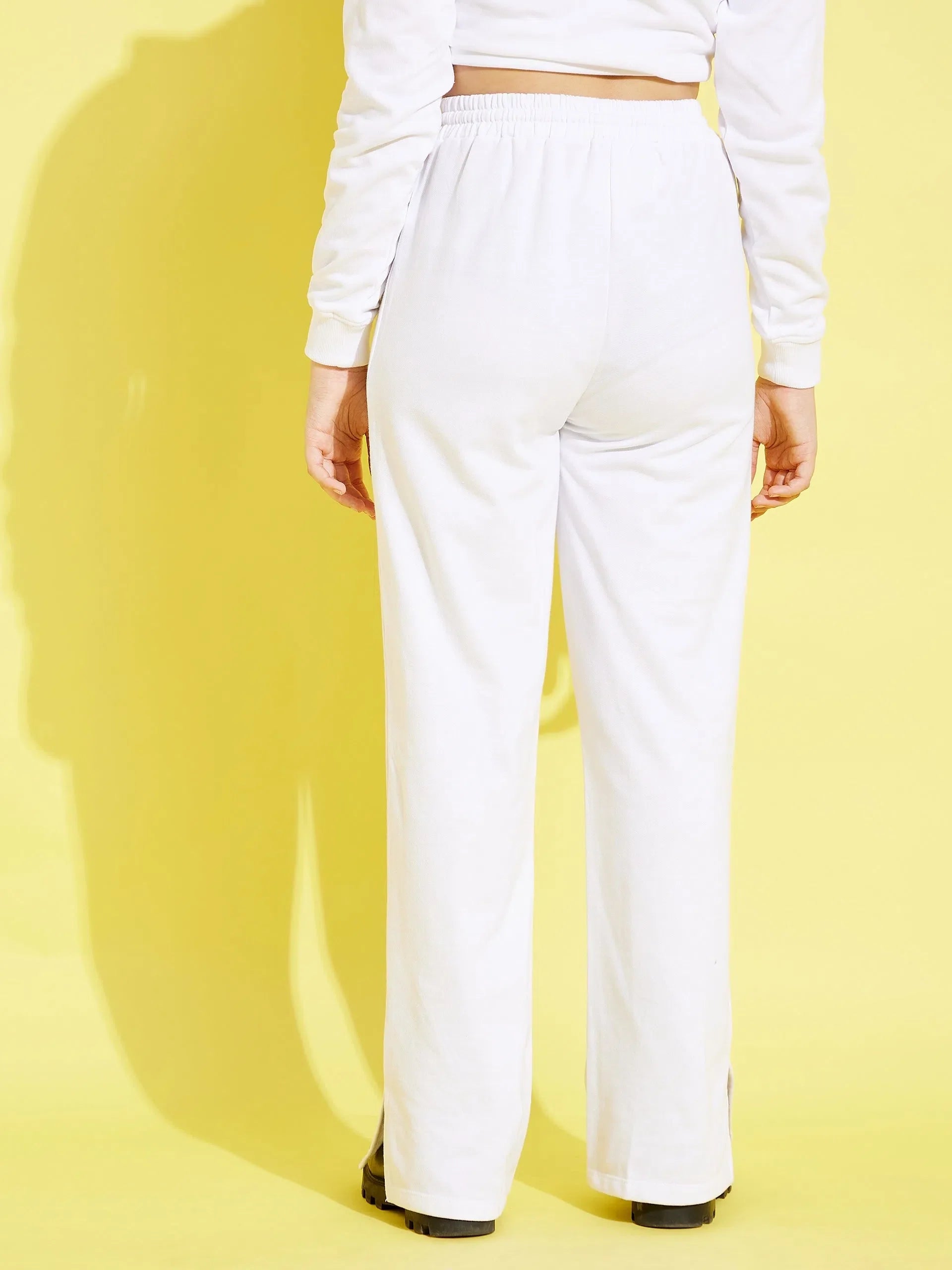 Girls White Ballerina Print Track Pants - Western Outfits for ...