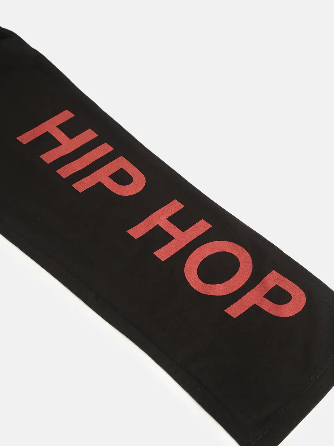 Girls Black Hip Hop Print Track Pants - Trendy Kids Clothing!