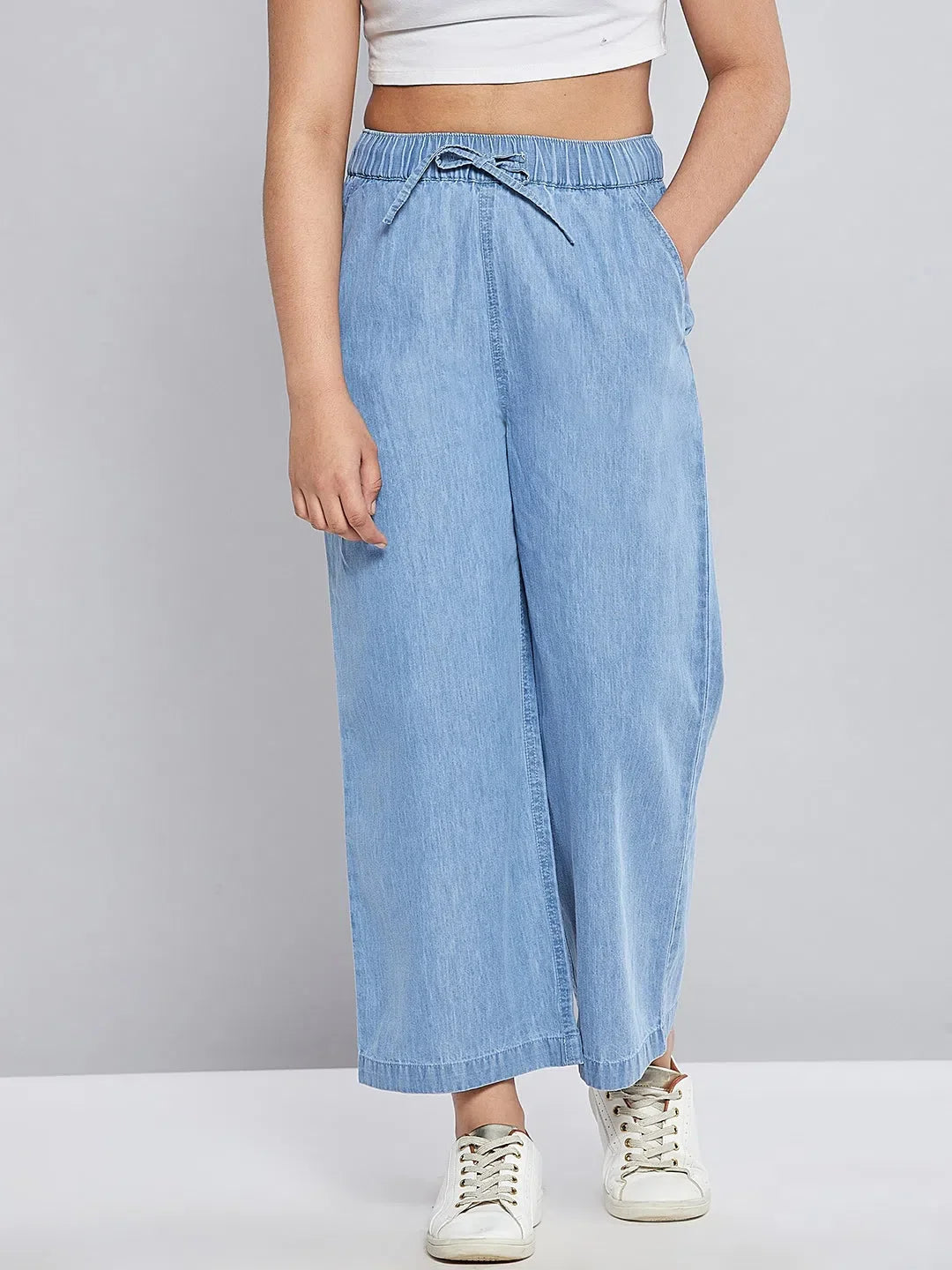 Girls Blue Tencel Pants - Kids Clothing & Girls Joggers