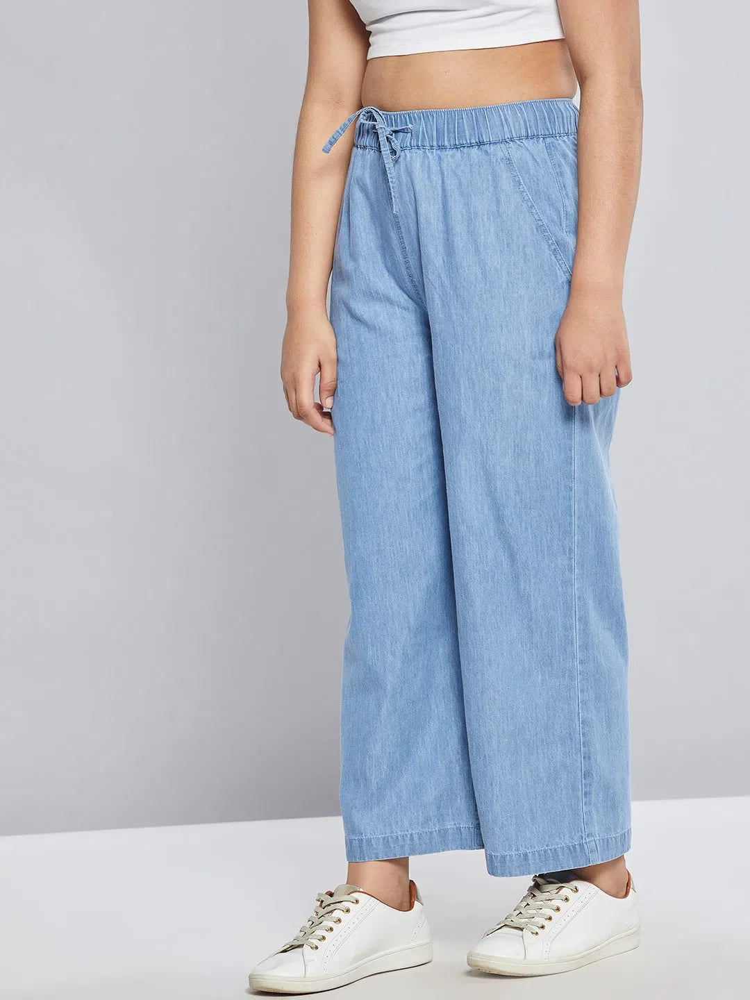 Girls Blue Tencel Pants - Kids Clothing & Girls Joggers