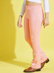 Girls Pink Bell Bottom Pants