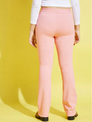 Girls Pink Bell Bottom Pants