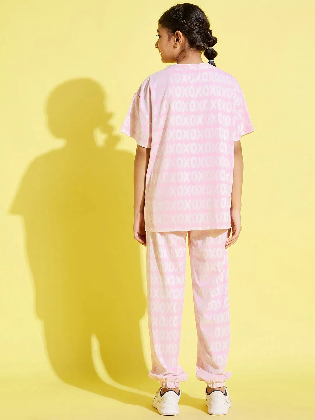 Girls Pink XOXO Knit Top & Joggers Set | Kids Clothing