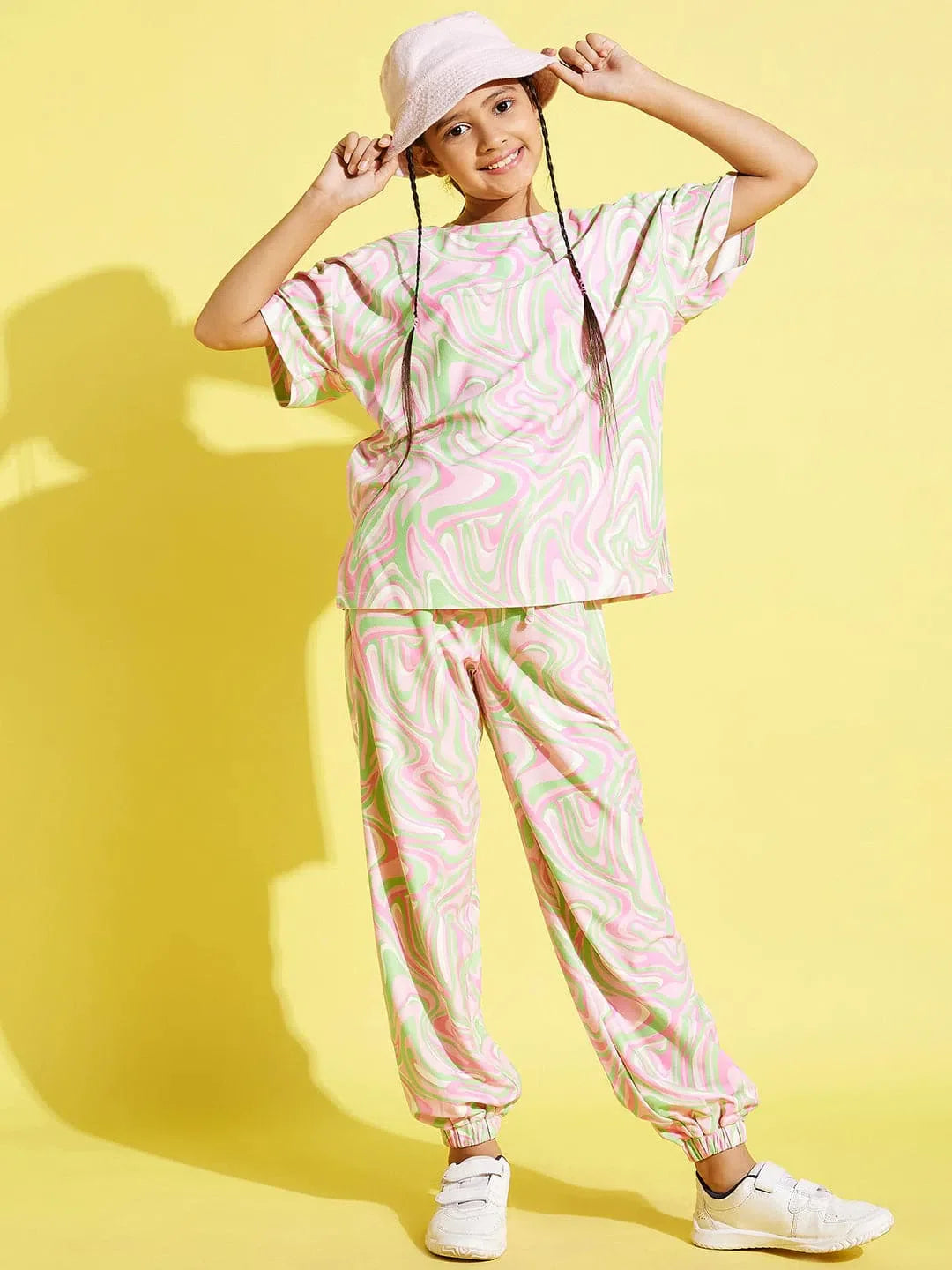 Girls Pink Knit Top & Joggers - Kids Clothing, Girls Joggers