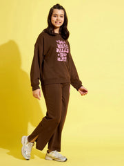 Women Printed Standard Brown Jumpsuits & Sets