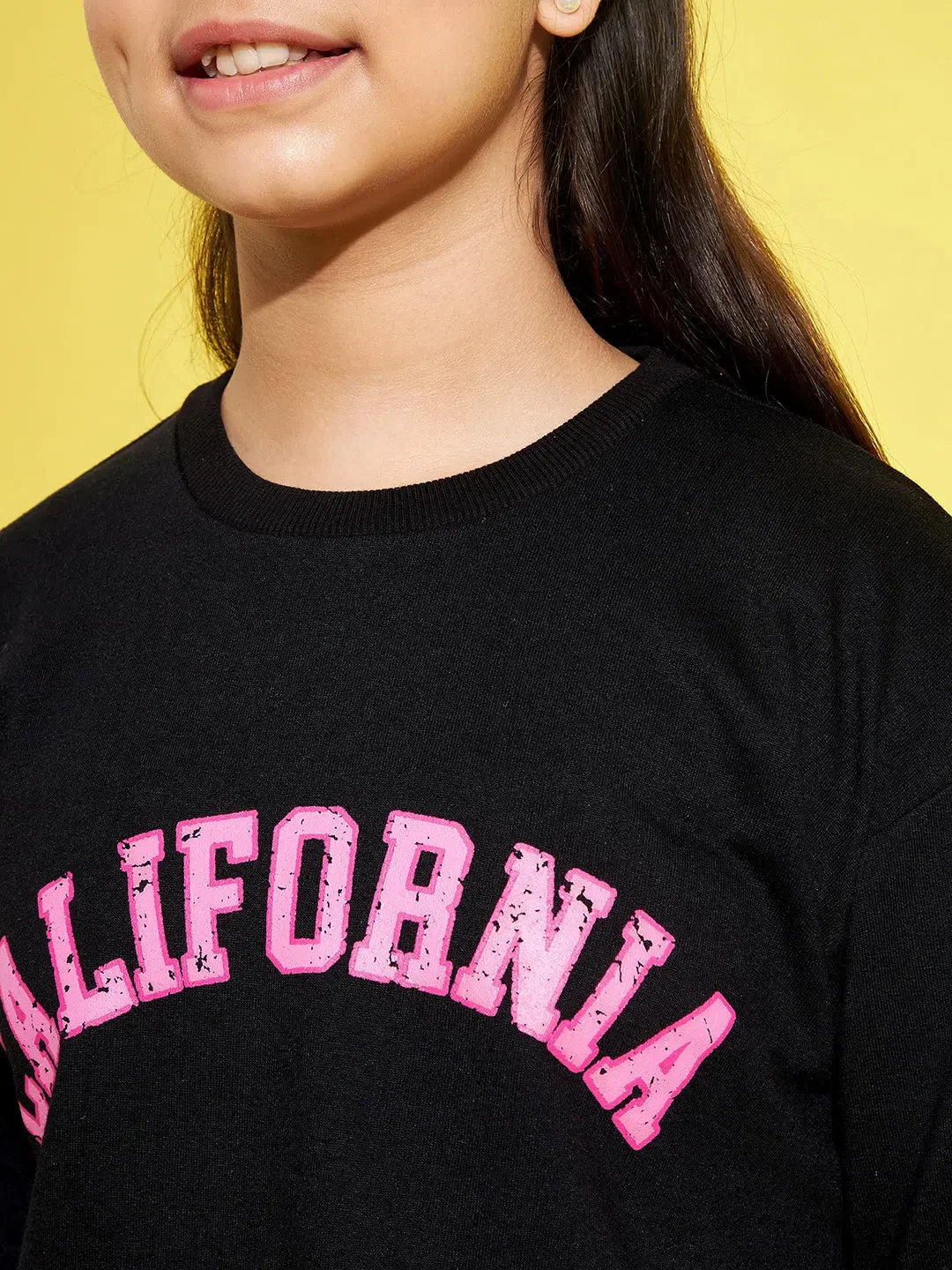 Black Terry Sweatshirt & Joggers Set | Cute Girls Clothing | Kids