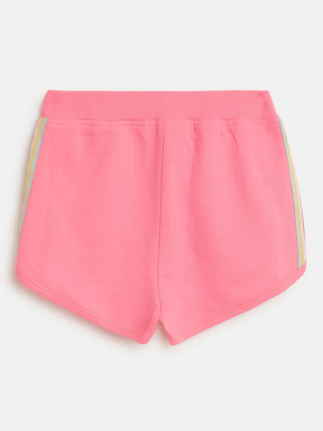 Girls Neon Pink Rainbow Shorts | Kids Clothing