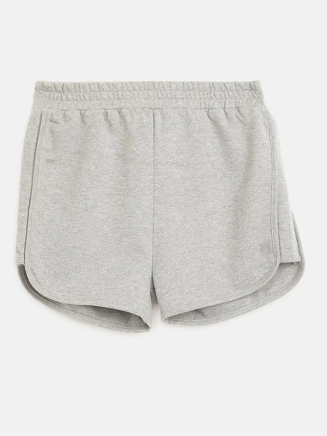 Grey Terry Solid Shorts - Comfortable Kids Clothing for Girls