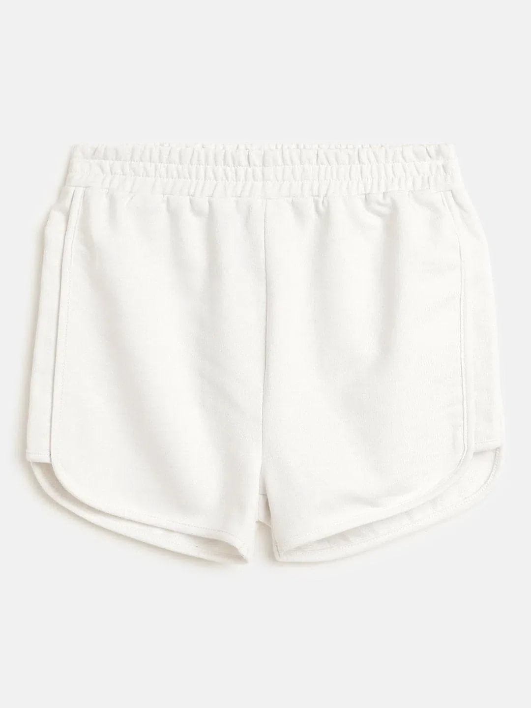 Girls White Terry Shorts | Comfortable Kids Clothing