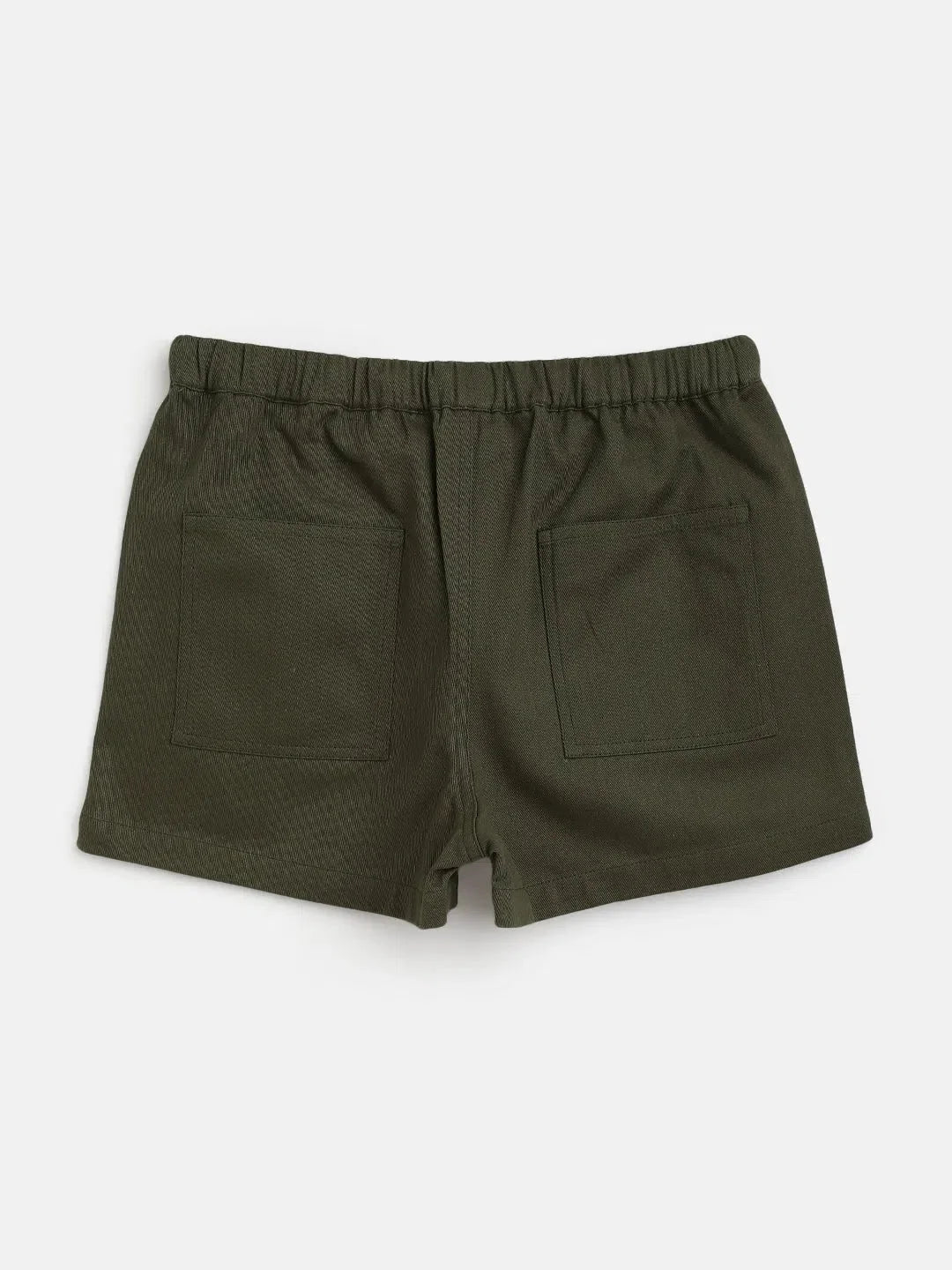 Girls Olive Twill Shorts | Kids Clothing with Drawstring Waist
