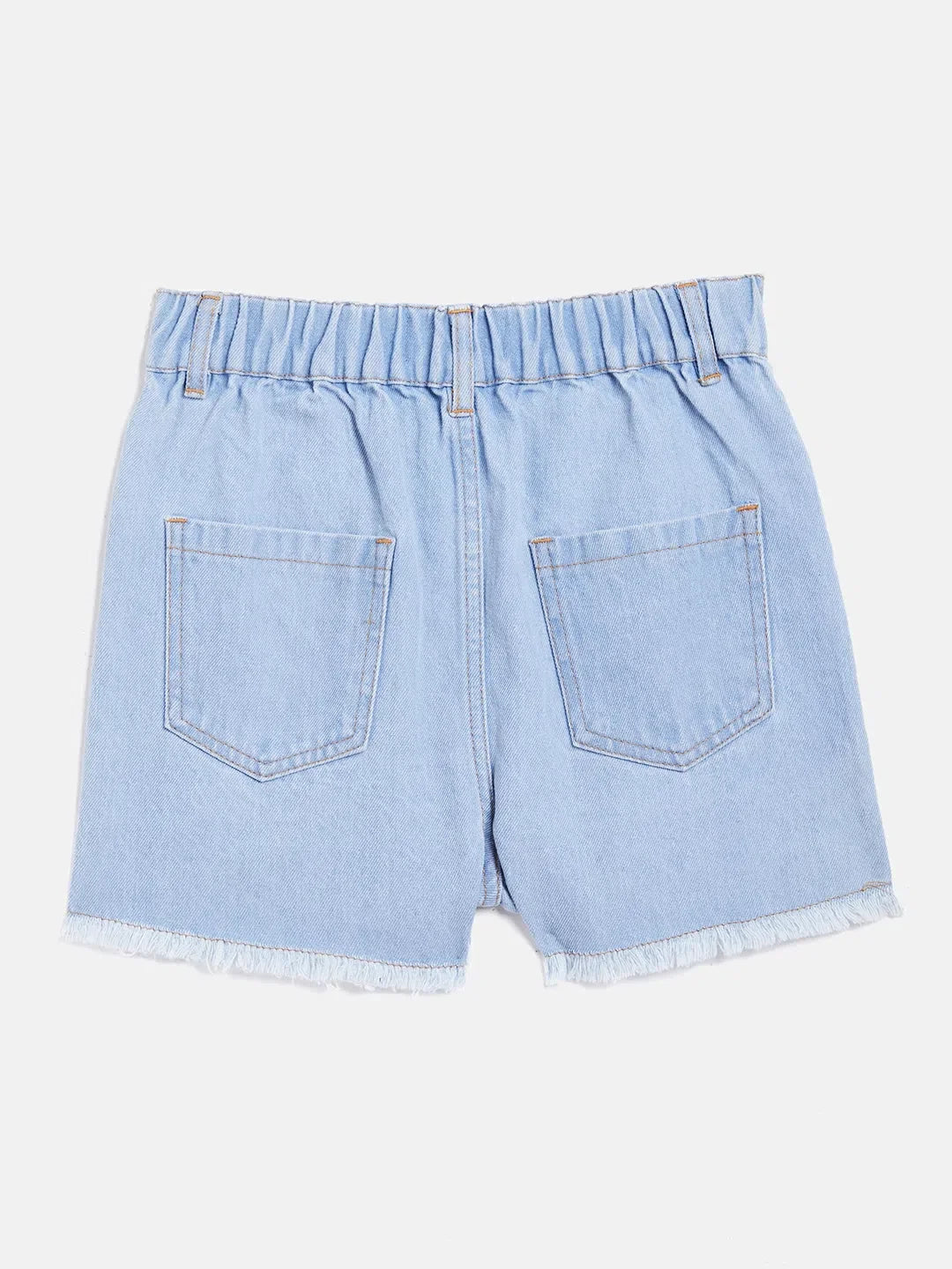 Girls Ice Blue Pearl Denim Shorts | Kids Clothing