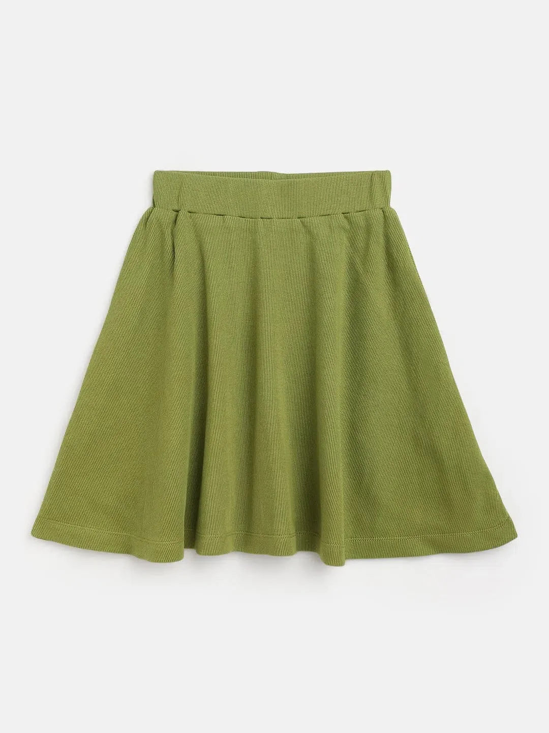 Girls Green Skater Skirt | Cute Kids Dresses & Rib Fabric