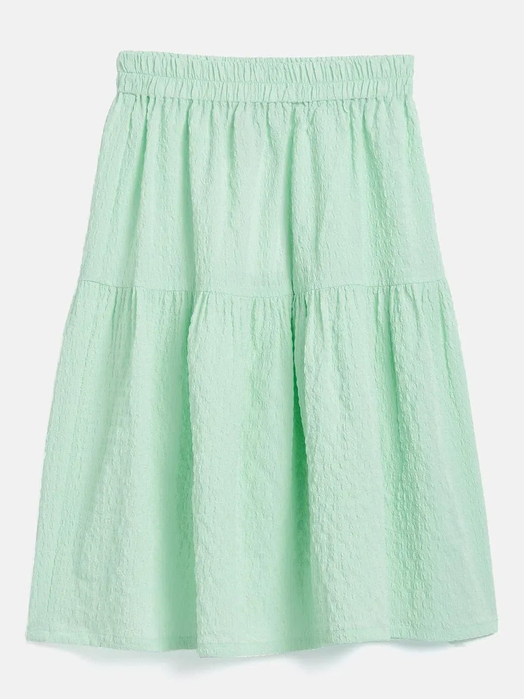 Girls Green Tiered Skirt - Kids Clothing