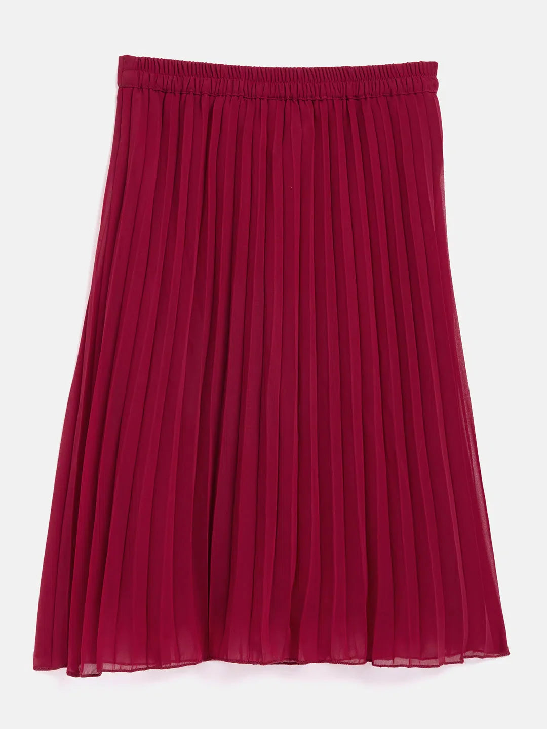 Girls Maroon Pleated Skirt | Kids Clothing