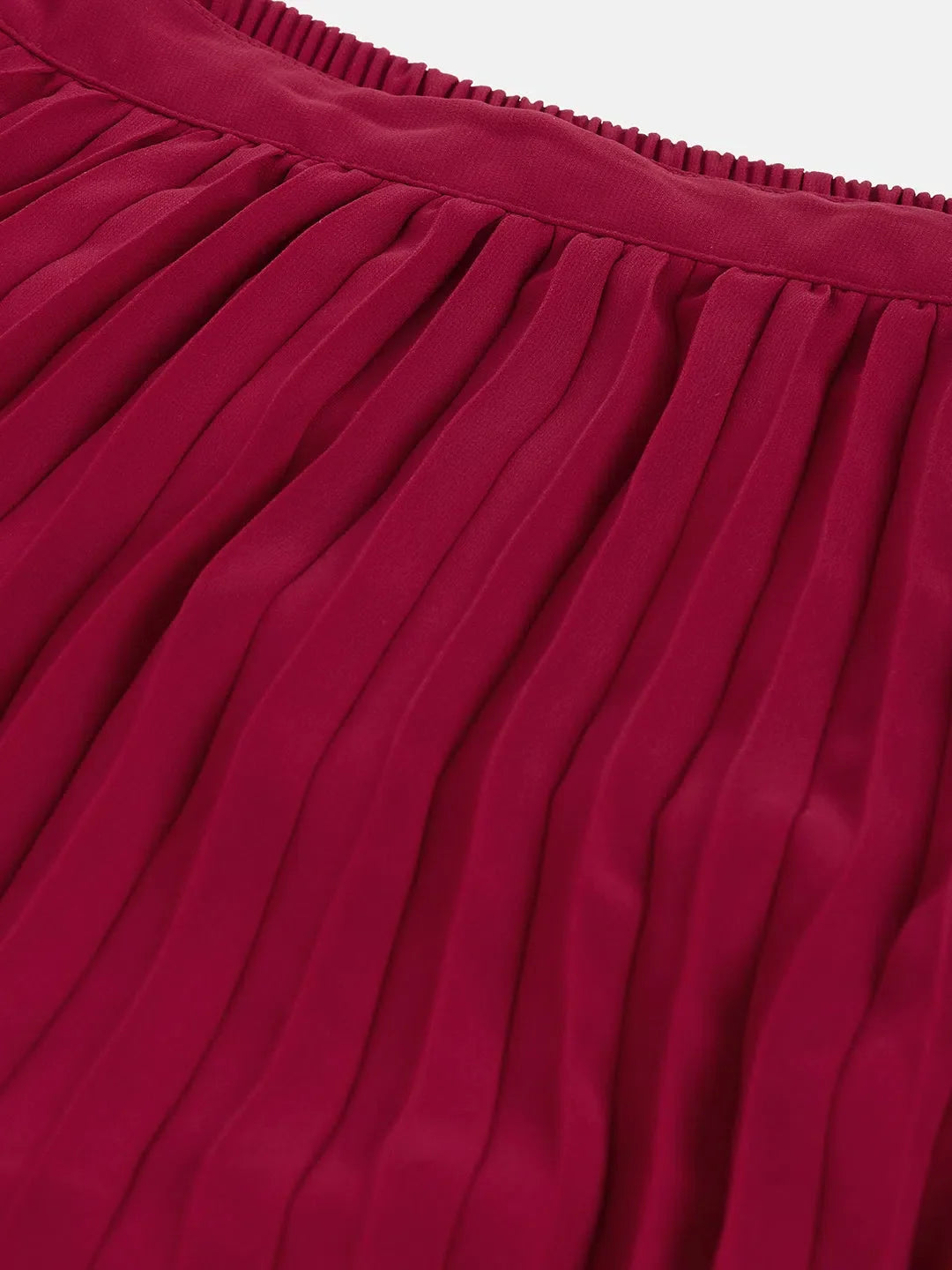 Girls Maroon Pleated Skirt | Kids Clothing