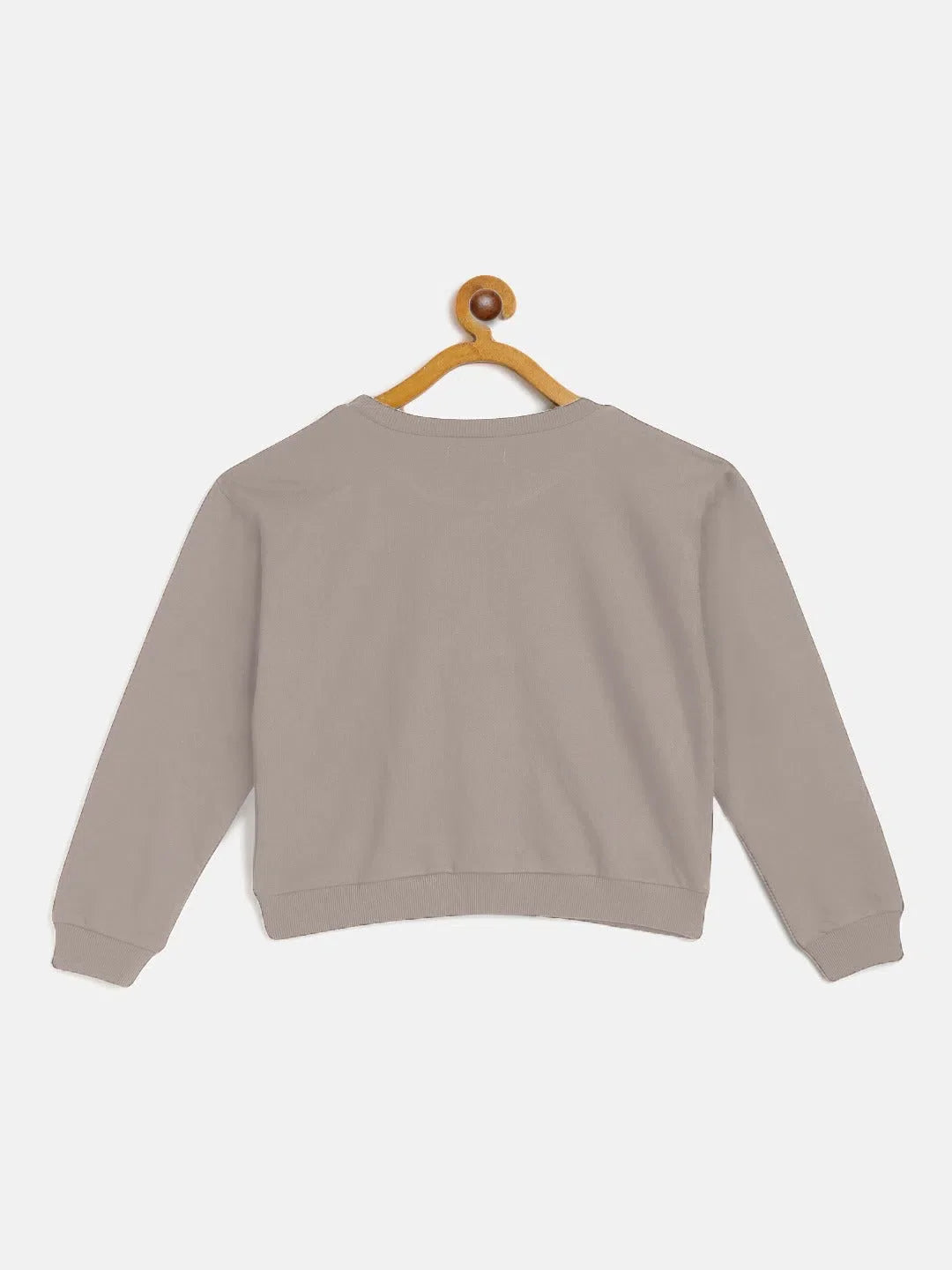 Girls Grey Terry Embroidered Bicycle Sweatshirt