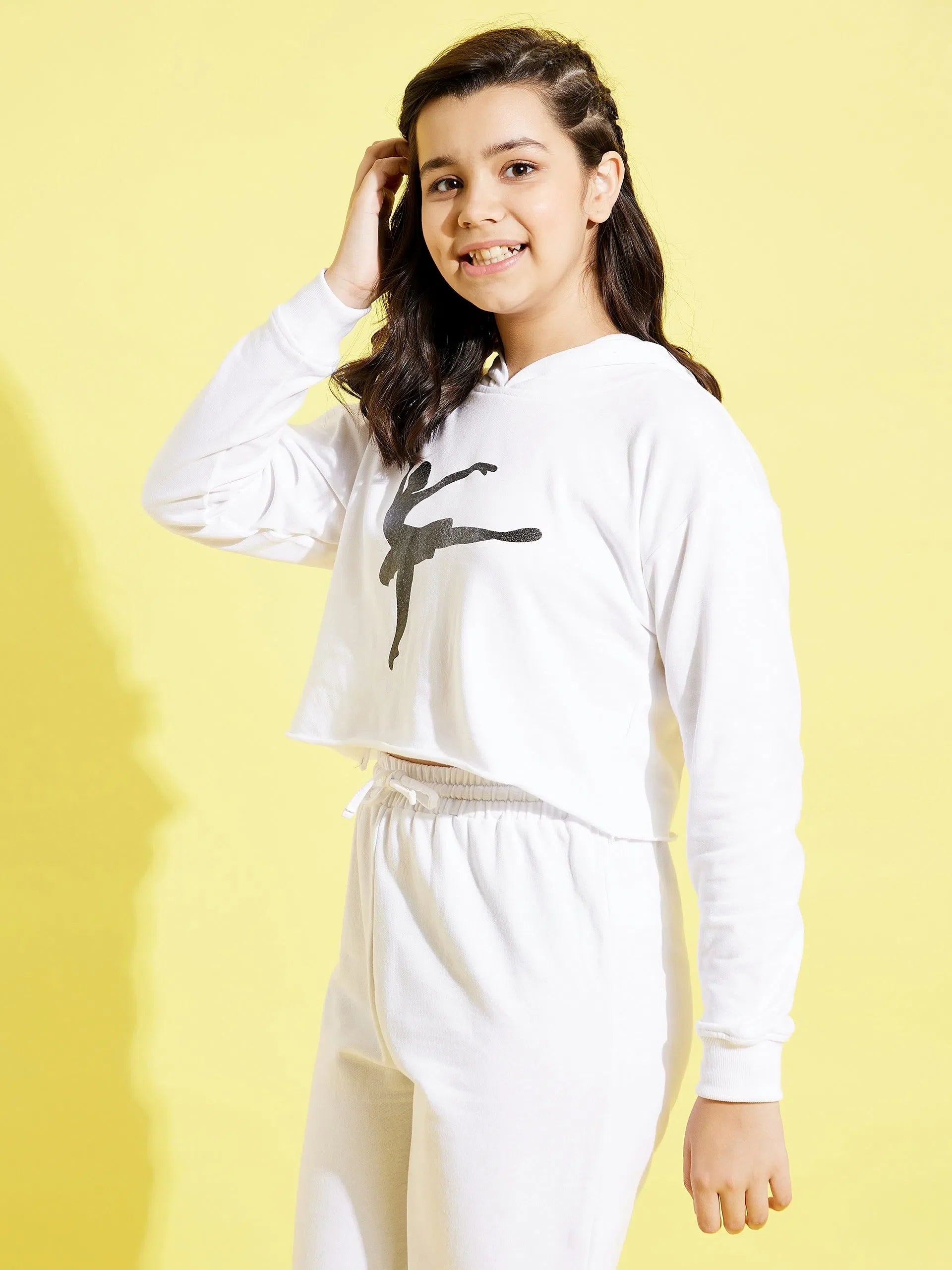 White Ballerina Crop Hoodie - Girls Dresses & Kids Clothing