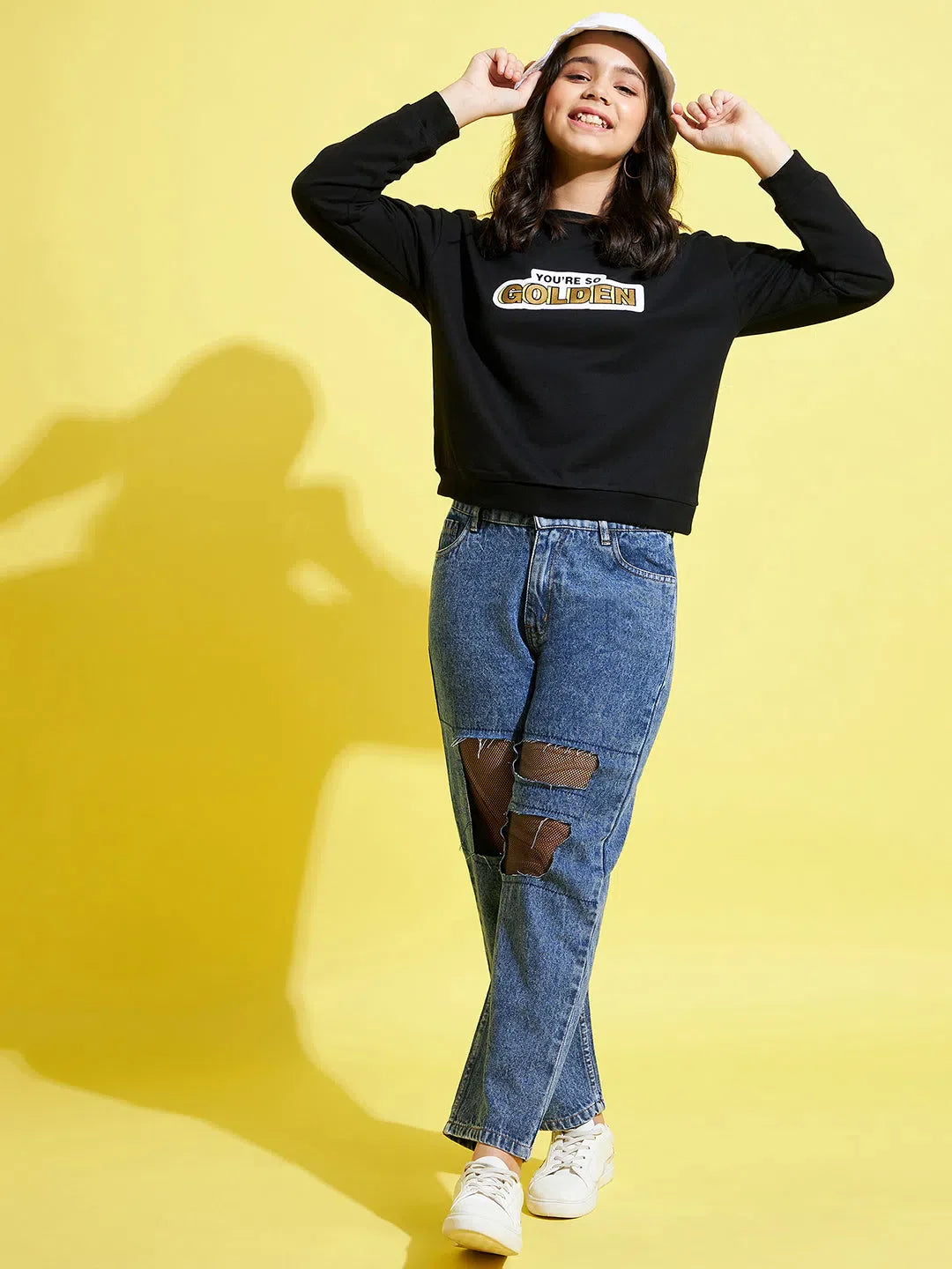 Girls Black YOU ARE SO Gold Sweatshirt | Kids Clothing