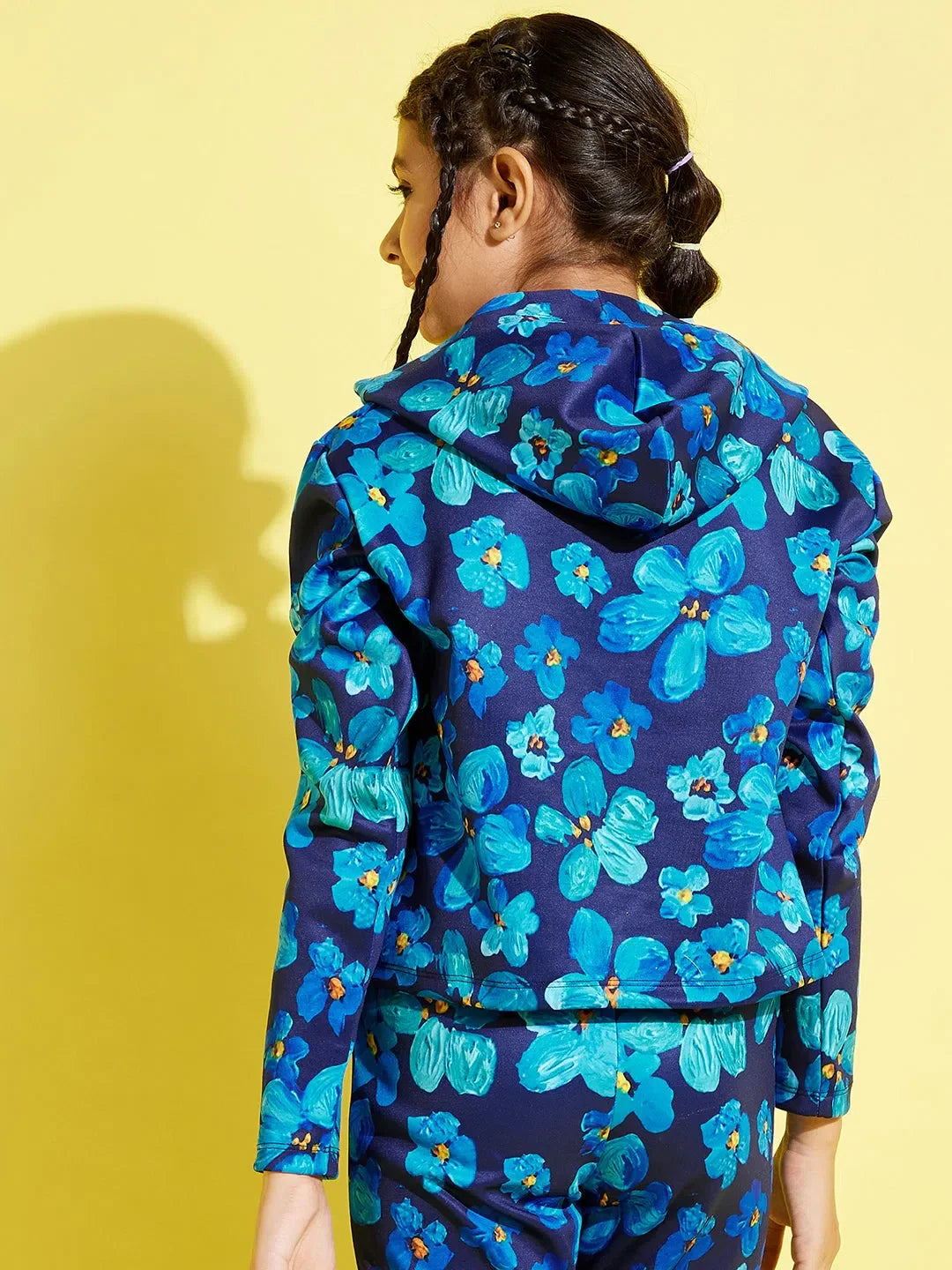 Girls Navy Floral Hoodie | Cute Kids Clothing & Girls Joggers