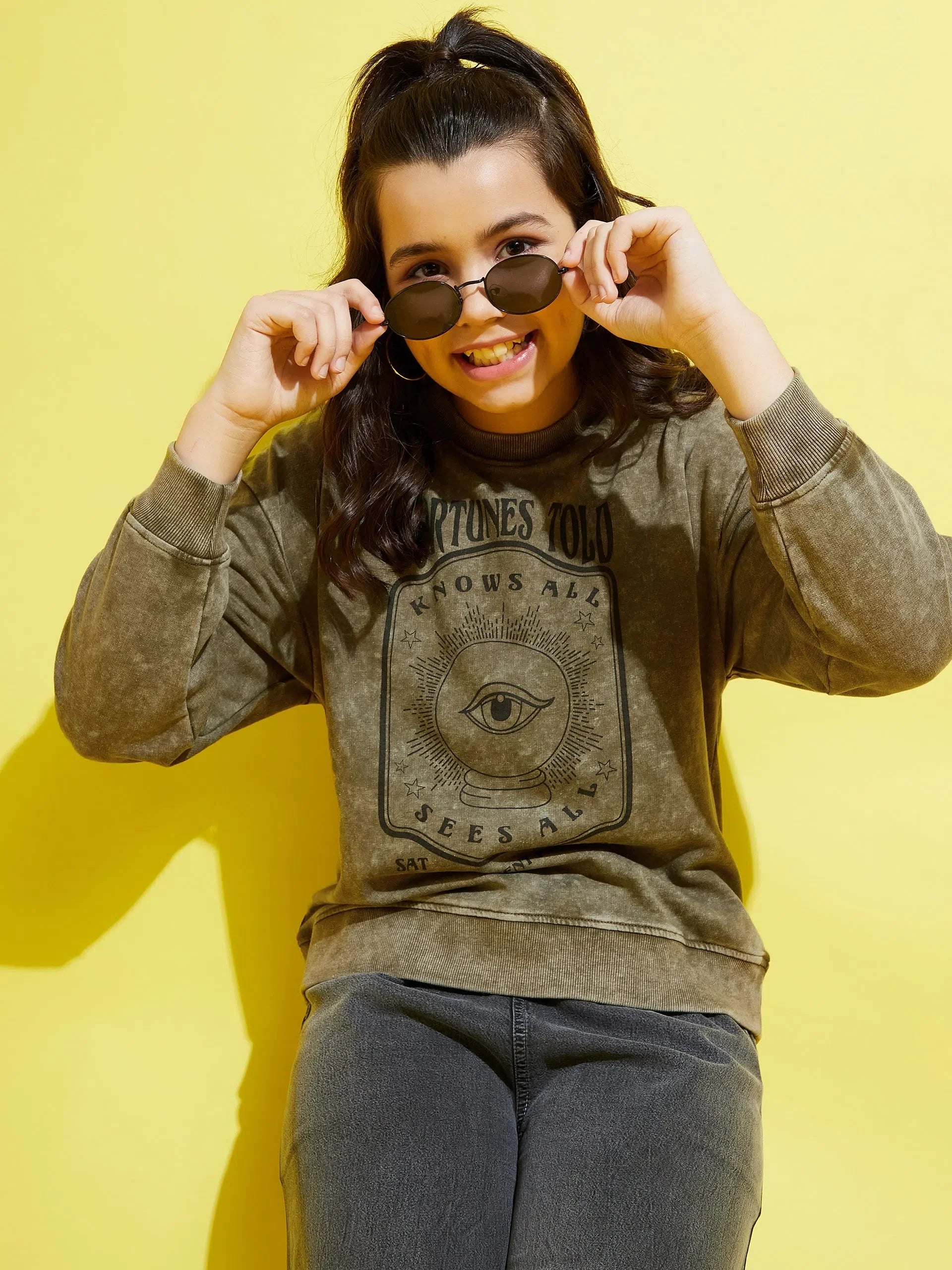 Girls Acid Wash Sweatshirt | Kids Clothing & Girls Joggers