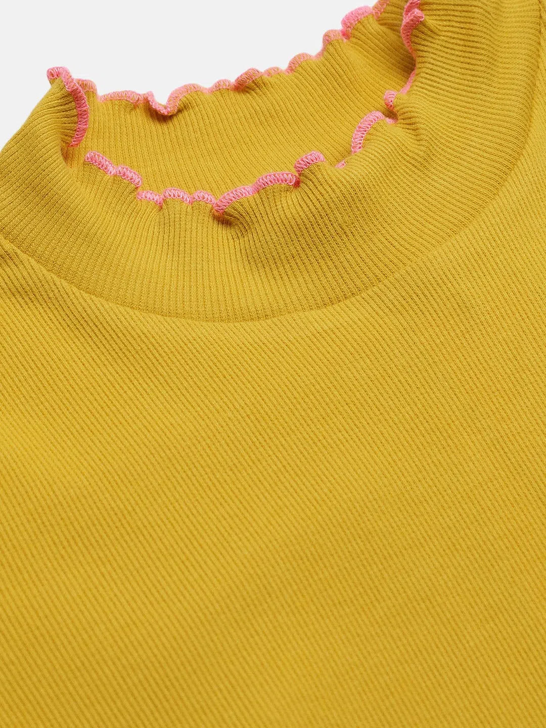 Girls Mustard Rib Crop Top - Kids Clothing & Girls Dresses