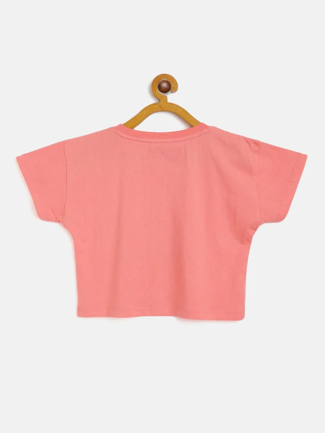 Girls Peach Burger Crop Tee - Fun Kids Clothing for Girls