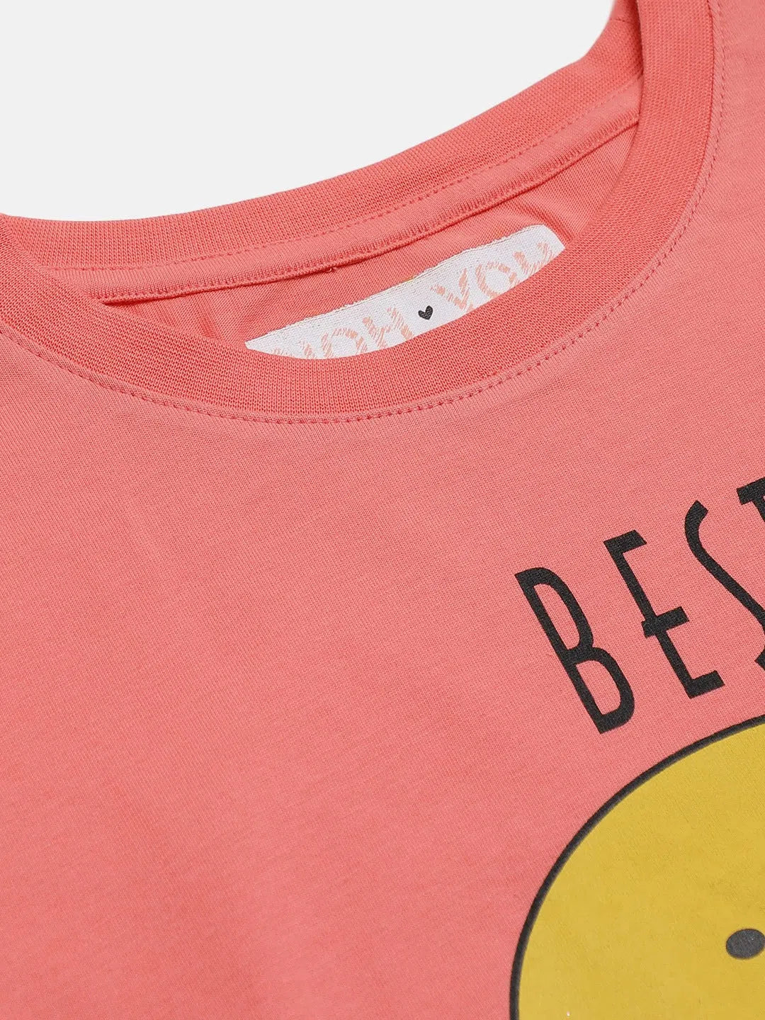 Girls Peach Burger Crop Tee - Fun Kids Clothing for Girls