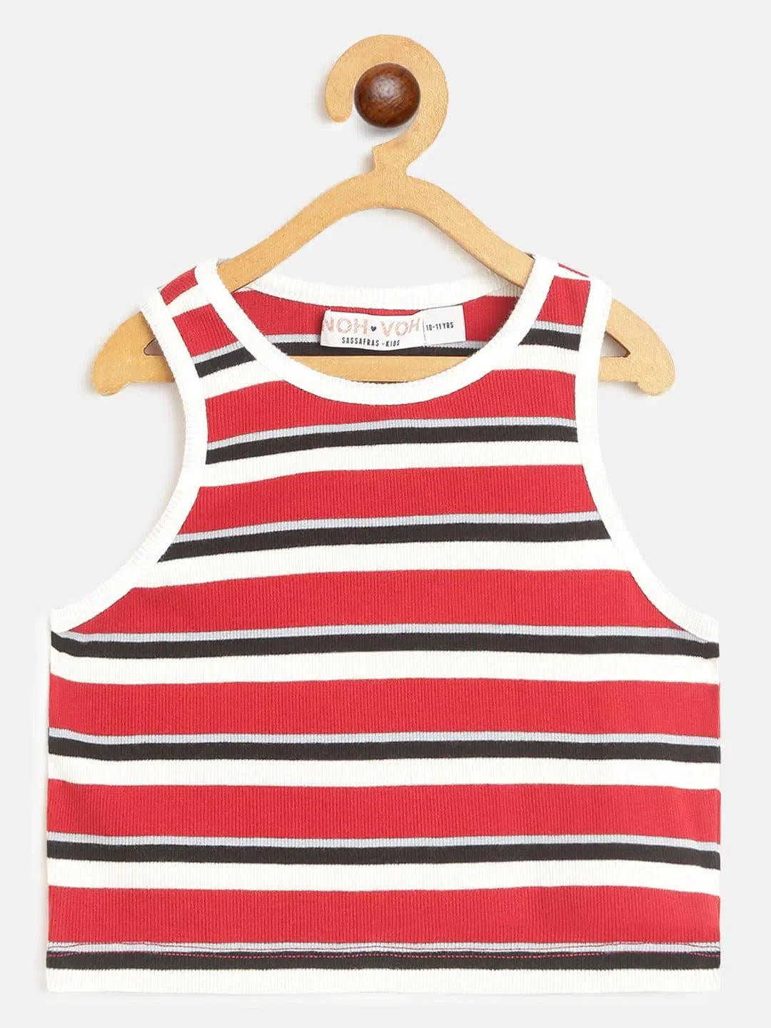 Girls Red Striped Rib Top | Cute Kids Dresses & Clothing