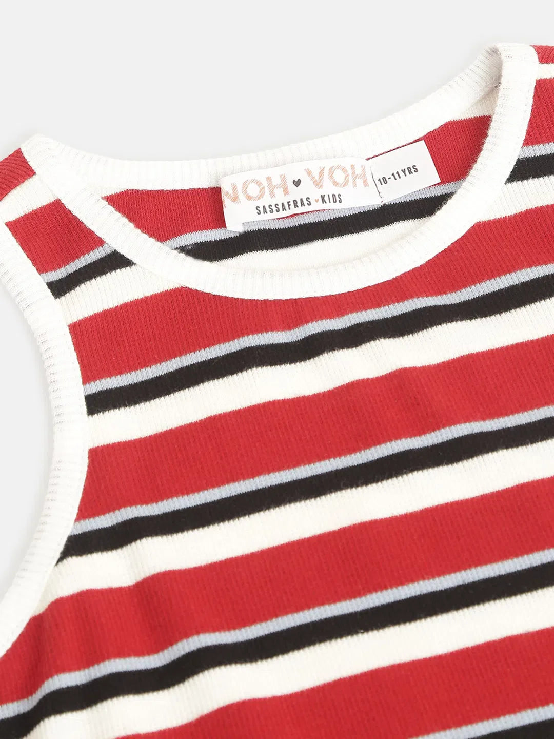 Girls Red Striped Rib Top | Cute Kids Dresses & Clothing