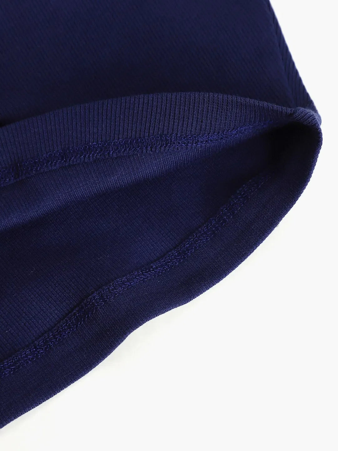Navy Crop Top - Girls Rib Rouched Tee | Kids Clothing