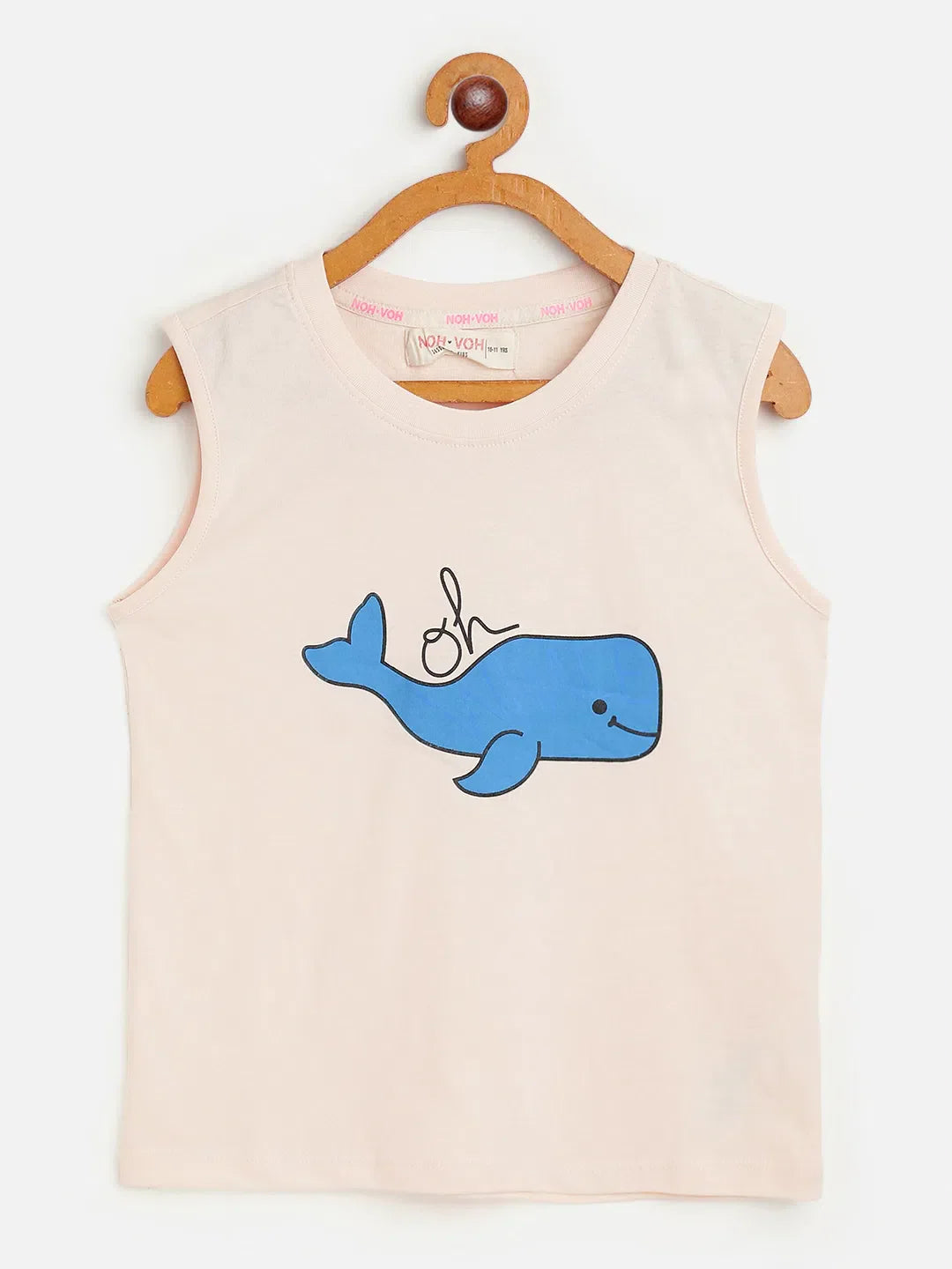 Cream Whale Sleeveless T-Shirt | Kids Clothing & Girls Dresses