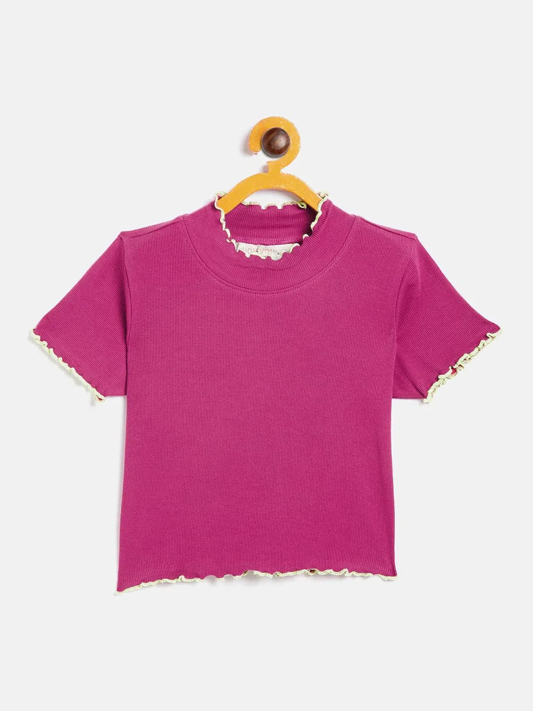 Magenta Crop Top for Girls - Stylish Kids Clothing