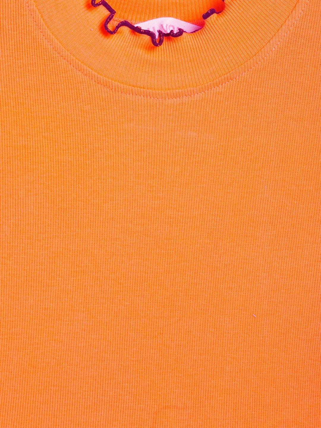 Girls Orange Crop Top - Kids Clothing & Cute High Neck Style