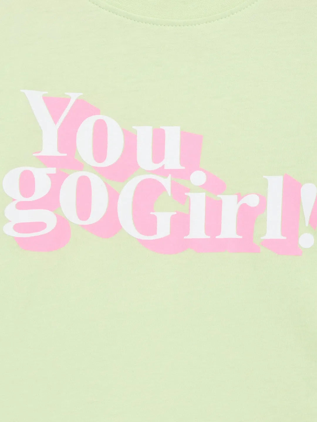 Girls Green Crop T-Shirt | Kids Clothing | You Go Girl